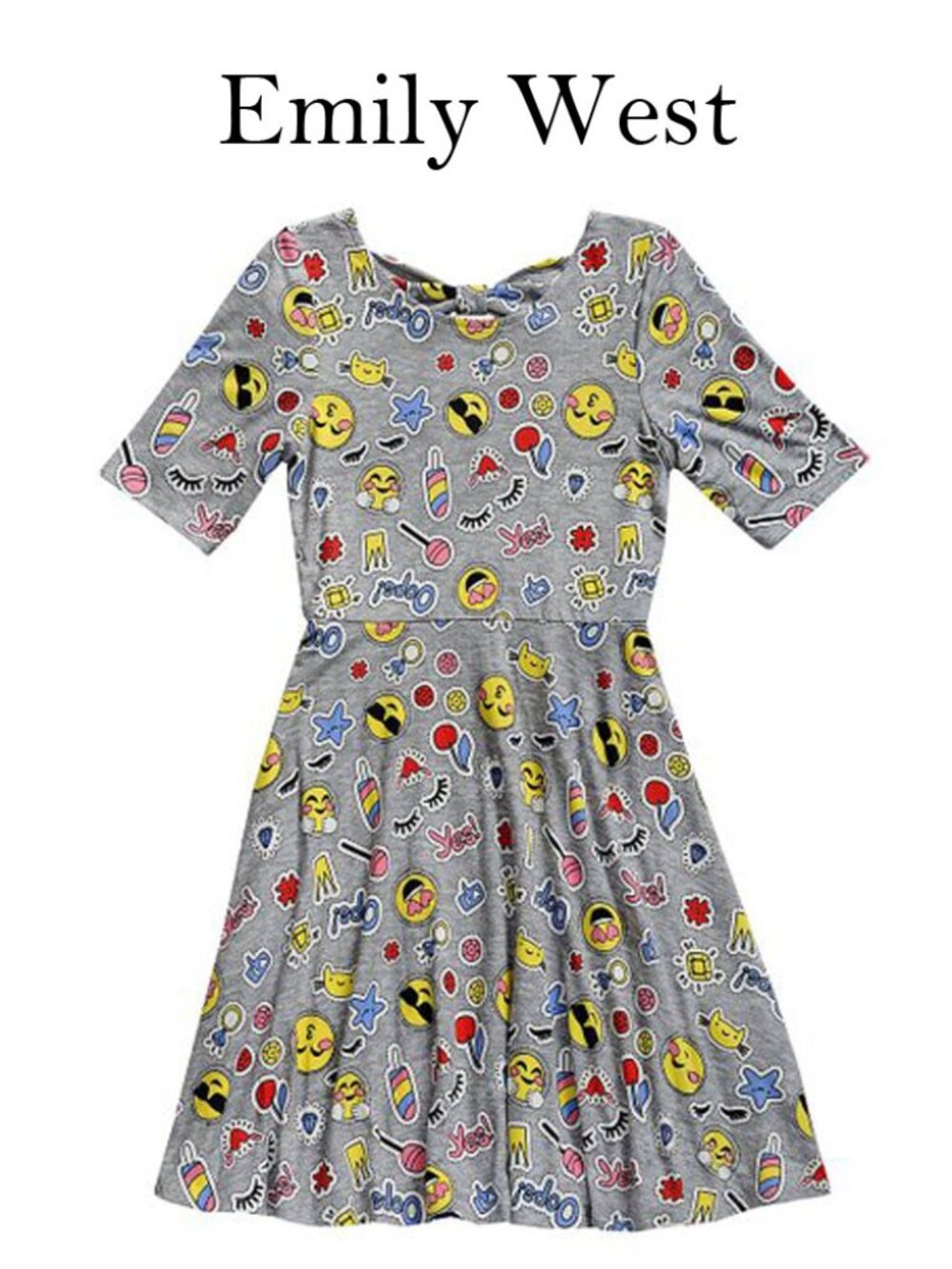 Emily West Emoji Reversible Dress Size 7